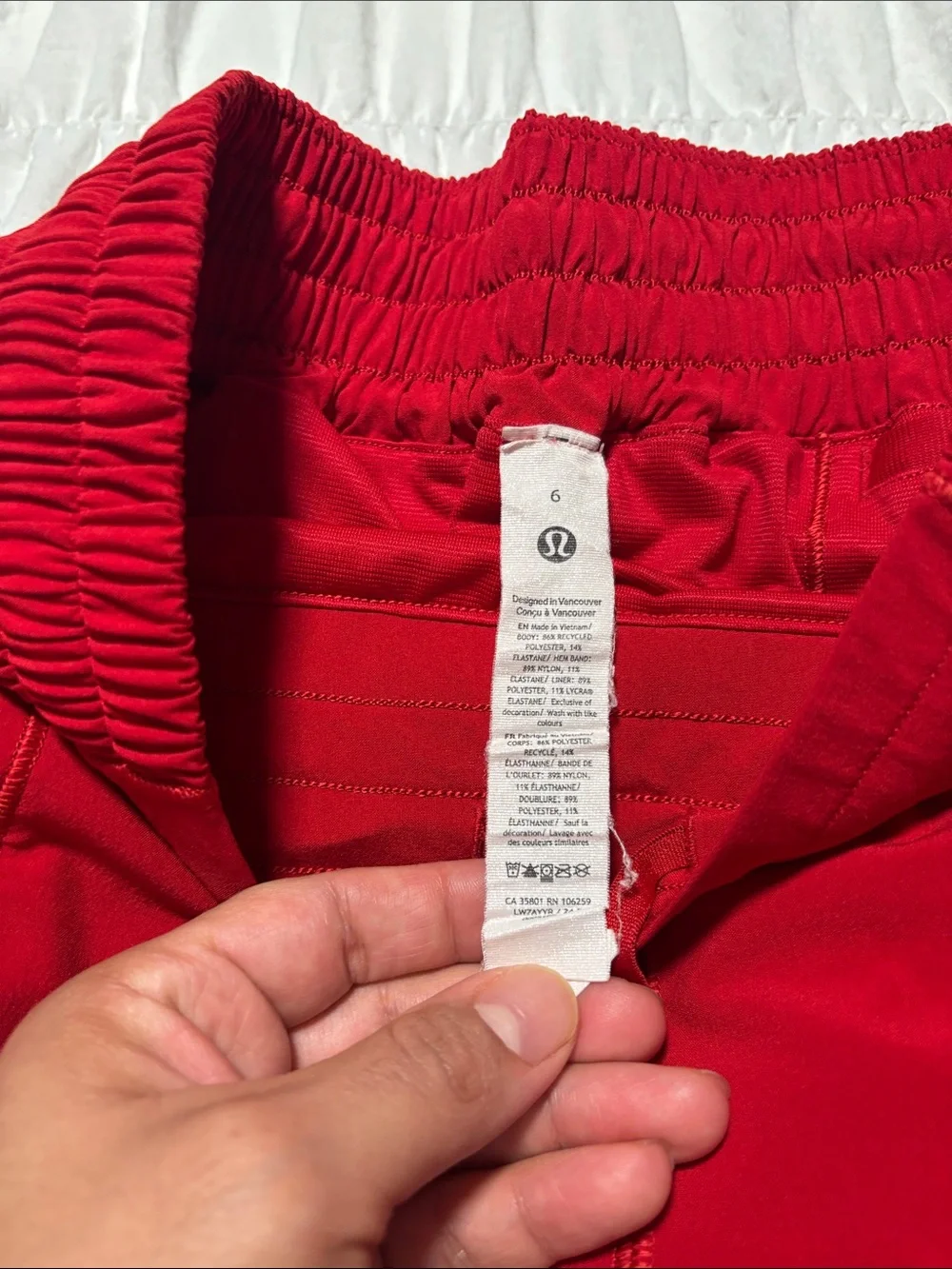 lululemon athletica Red Women's Athletic Shorts with Stanford Logo - Picture 5 of 8